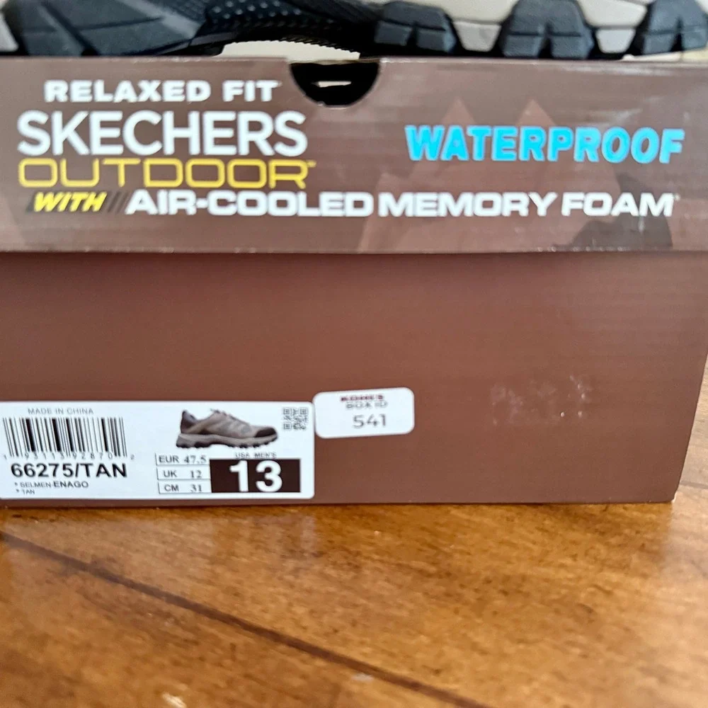 Skechers Waterproof Relaxed Fit Tan Selmen Enago Trail Shoes- Men's 13 Tan Black